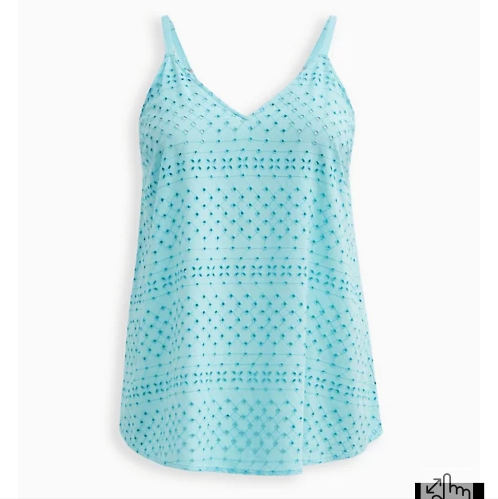 Torrid - Sophie Swing Cami Eyelet - Size 1X (14-16). Light blue. New with tags